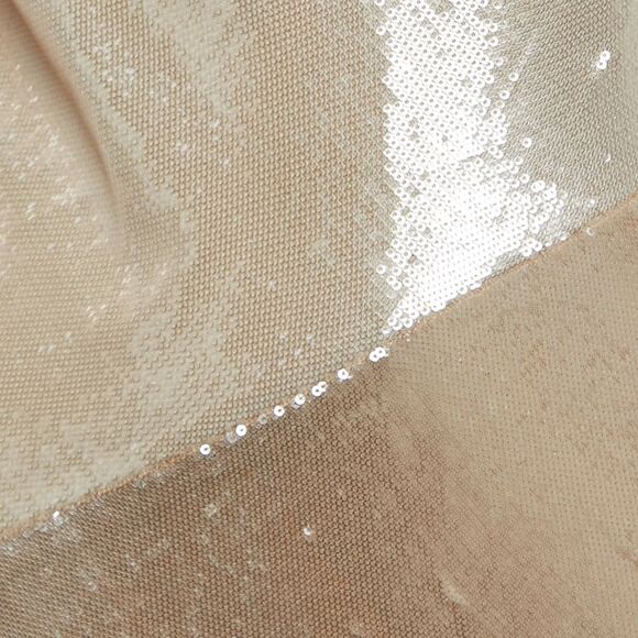 Diane Von Furstenberg Off-White/Orange Sequined One Shoulder Dress M - Picture 3 of 4